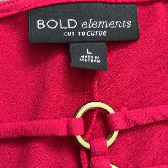 Women's Pink Top with V-Neck, Size Large - Picture 4 of 9